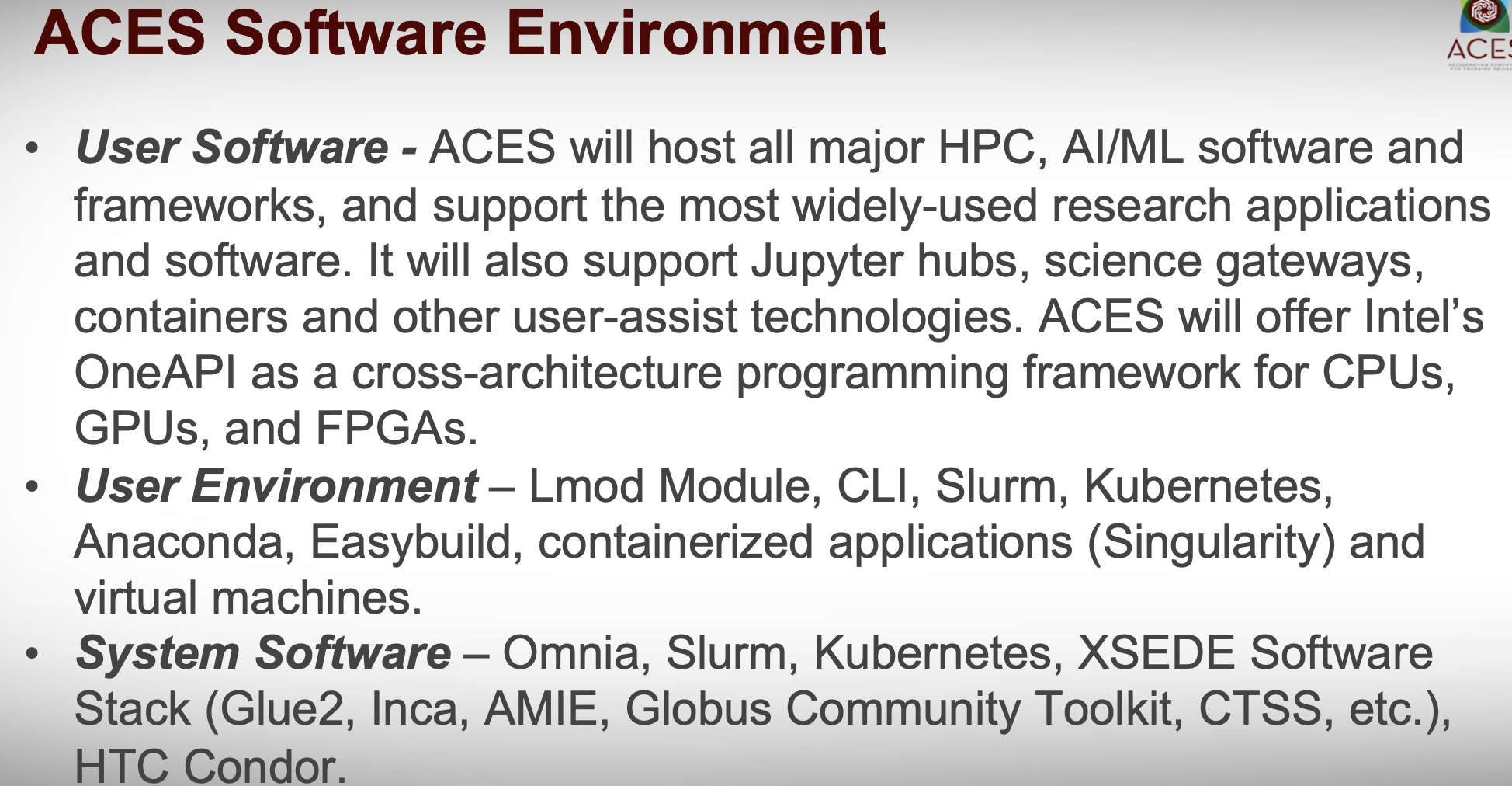 ACES 'Composable' Supercomputer Gets Ready for Phase One Use